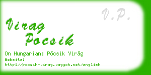 virag pocsik business card