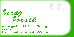 virag pocsik business card